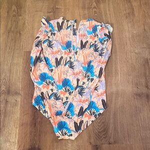 Neon Rebels slightly worn Girls One-Piece Long Sleeve Swimsuit with zipper